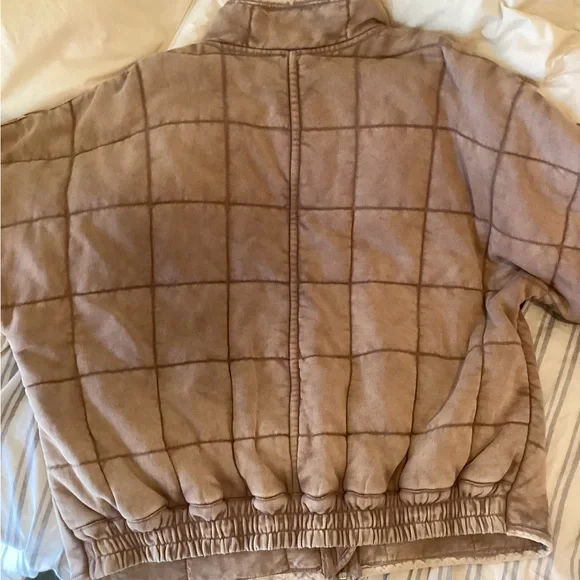 Free People Dolman Quilted Jacket M Champagne Diamonds - Picture 15 of 16